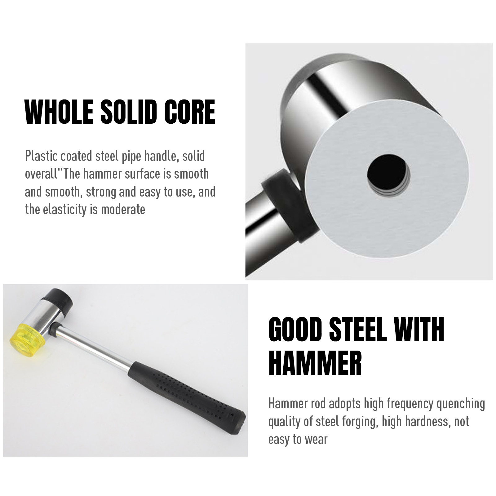 25/30/35/40mm Multifunctional Removable Mounting Hammer Double-head Rubber Hammer Furniture Installation Protective Hammer