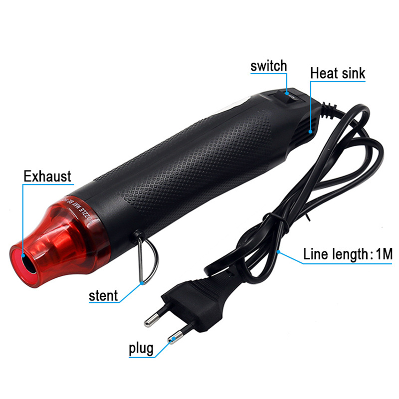 220V DIY Heat Gun Electric Power Tool 300W  Phone Repair Tool Hair Dryer Soldering Supporting Seat Shrink Plastic Air Heat Gun