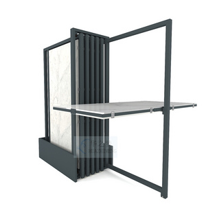 360 Degree Rotation Tile Stand Rack Push Pull Ceramic Tile Display Rack Floor Tile Showroom Displays Stone Display Rack