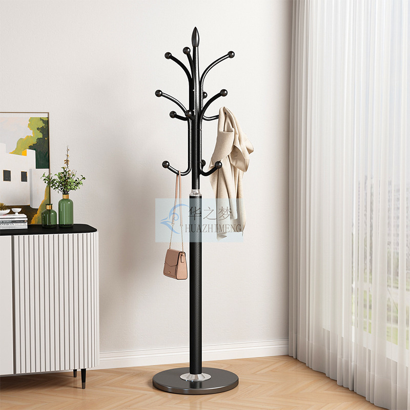 China Manufacturer Bedroom Hanger Floor Standing Hat Handbag Metal Tree Clothes Display Coat Rack Stand