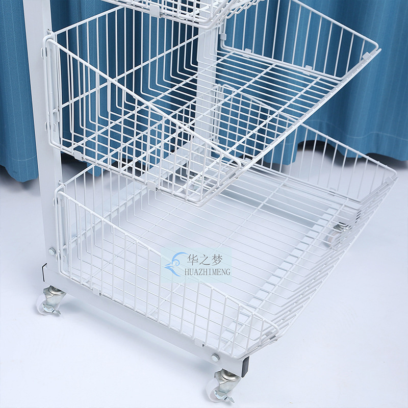 Supermarket Chip Snacks Metal Display Stand Rack Shelf Nail Polish Basket Storage Wire Display Shelving