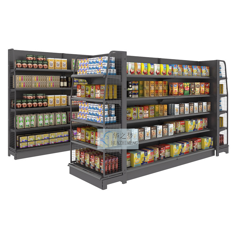 Morden Retail Store Supermarket Shelves Adjustable Grocery Store Metal Display Racks Shelving