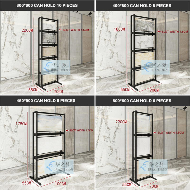 360 Degree Rotating Mosaic Sample Display Rack Ground Tile Slab Rock Stone Stand Wood Floor Displays Racks Shelf