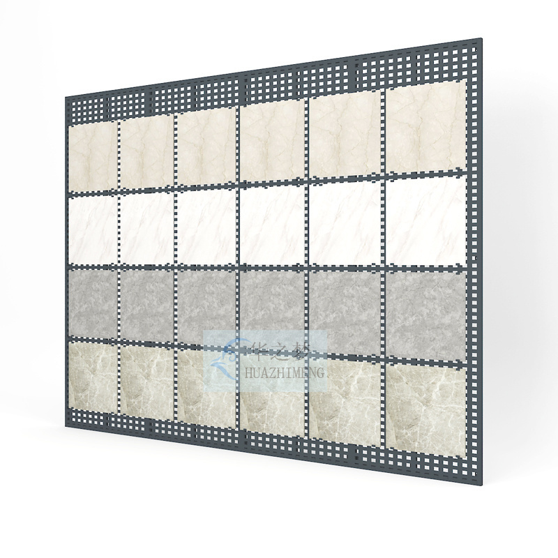 Size Adjusted Floor Tile Displays Rack Metal Large Format Marble Punching Panel  Stand Mosaic Stone Ceramic Tile Display Racks