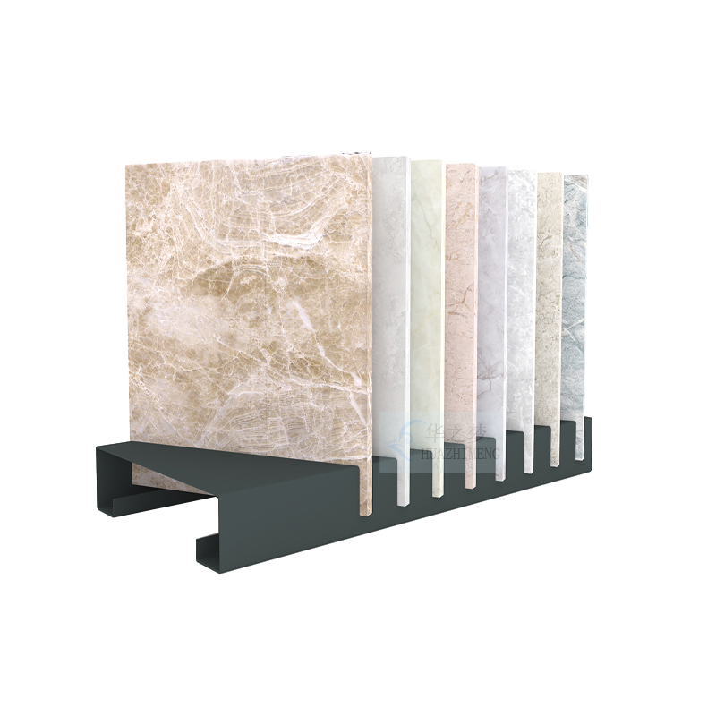 Metal Ceramic Tile Display Racks Wall Tiles Stone Display Stand Quartz Marble Floor Showroom Display Exhibition Stand Holder