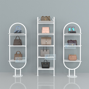 Hot Sale Shoe Handbag Shop Decoration Display Stand  Lady Bags Showcase Shoes Shop Furniture Display Rack