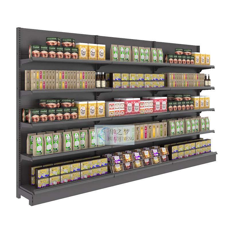 Morden Retail Store Supermarket Shelves Adjustable Grocery Store Metal Display Racks Shelving