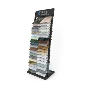 Standing Wood Floor Tower Display Racks Porcelain Ceramic Tile Waterfall Stands Marble Granite Stone Metal Displays Racks