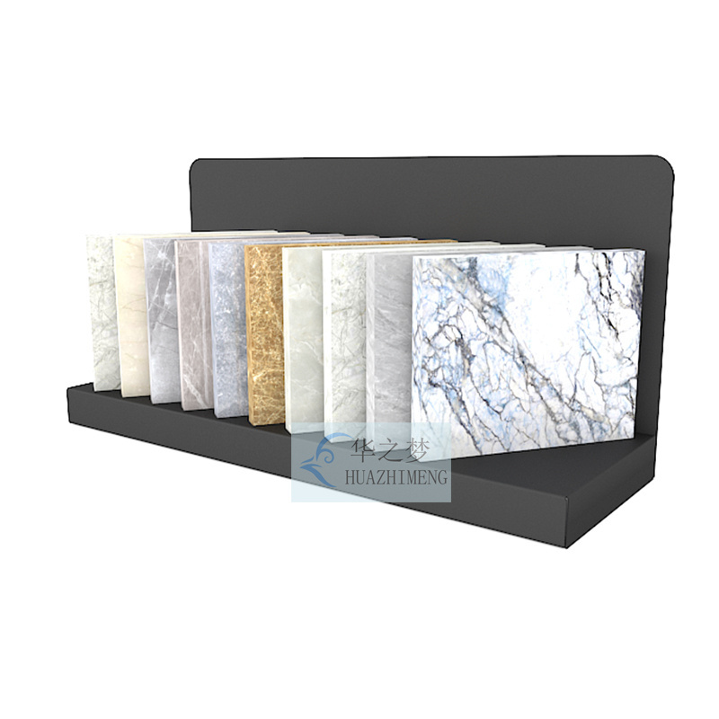 Metal Ceramic Tile Display Racks Wall Tiles Stone Display Stand Quartz Marble Floor Showroom Display Exhibition Stand Holder