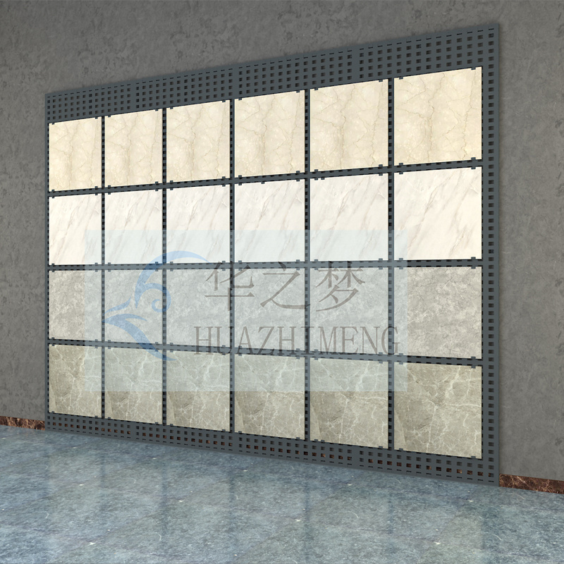 Tile Showroom Display Metal Wall Mounted Sample Board Ceramic Tile Display Rack For Marble Granite Floor Tiles