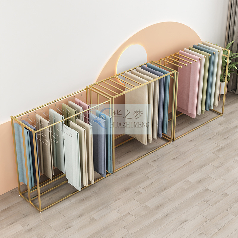 Custom home textile quilt display rack fabric Roll display stand scarf curtain metal display racks for store showroom