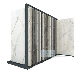 Metal Decorative Tile Display Stands Marble Stone Sliding Display Racks Ceramic Tile Showroom Displays Stand Rack