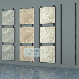 Adjustable Punching Hole Ceramic Tile  Stone Displays Rack Wood Floor Mosaic Slate Metal Display Stand Racks With Hooks