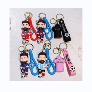 Tong Messi Football Star Keychain Car Keychain 3D Toy Schoolbag Pendant