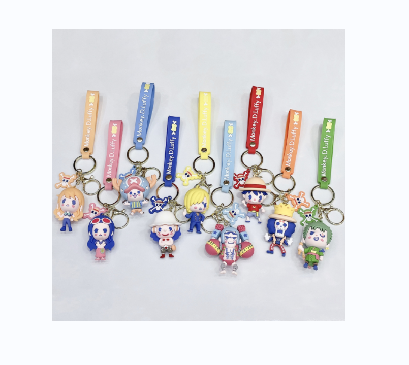 Cartoon Pirate King Series Example Silicone Toy Keychain