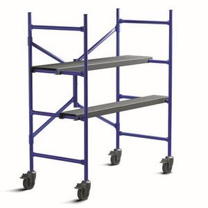 1.2m Steel Folding Mobile Scaffolding Multi-function Portable Mini Scaffold Rolling Storage Shelf