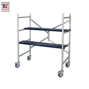 rolling mini mobile aluminum 4 foot folding scaffold