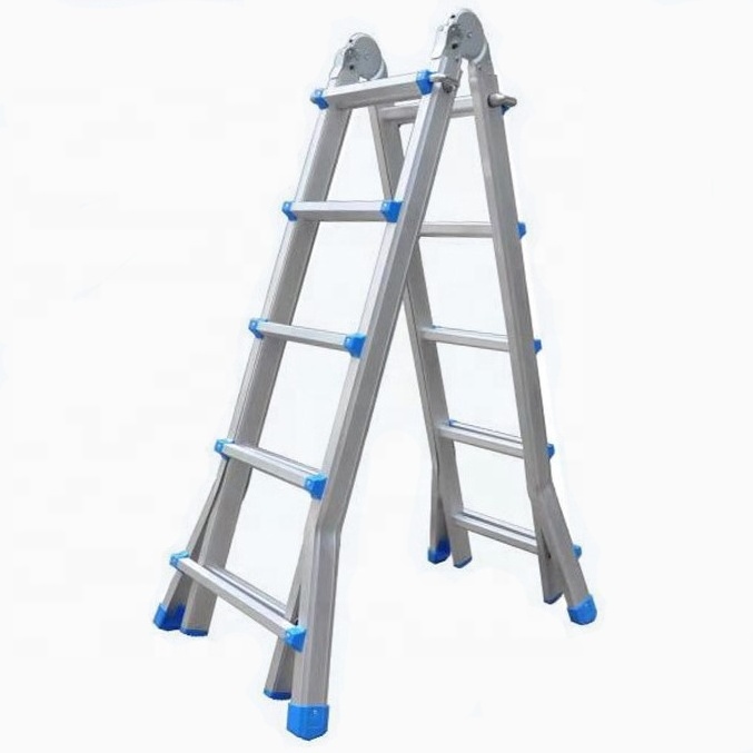 3-6 step Collapsible Ladders Aluminum Compact Folding  Wide Step Ladders Household Ladder