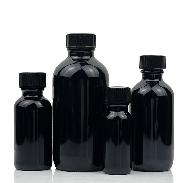 32oz black bottle boston essential oil round glass beer bottles with pump 30 ml red 300 liquid supplemen