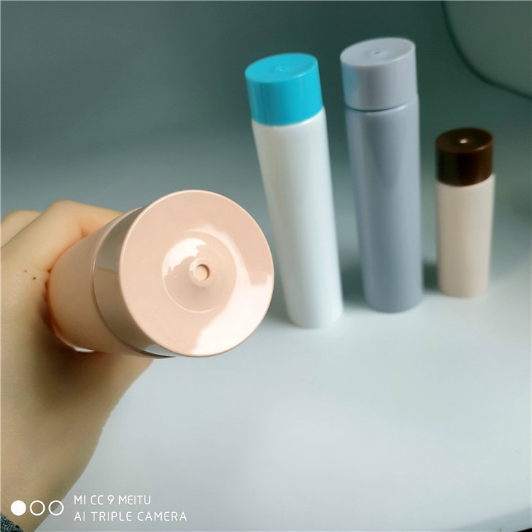 100ml  PCR Soft tube sunscreen  cosmetic tube makeup Plastic tube with center flow twist cap  sugarcane