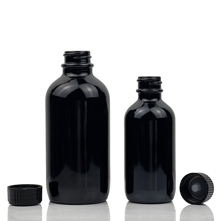 32oz black bottle boston essential oil round glass beer bottles with pump 30 ml red 300 liquid supplemen