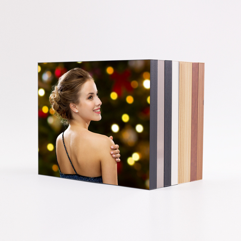 Black Frameless Single Panel Self Adhesive Photo Frame Picture Frame MDF Wood Frame Size A4 Sublimation