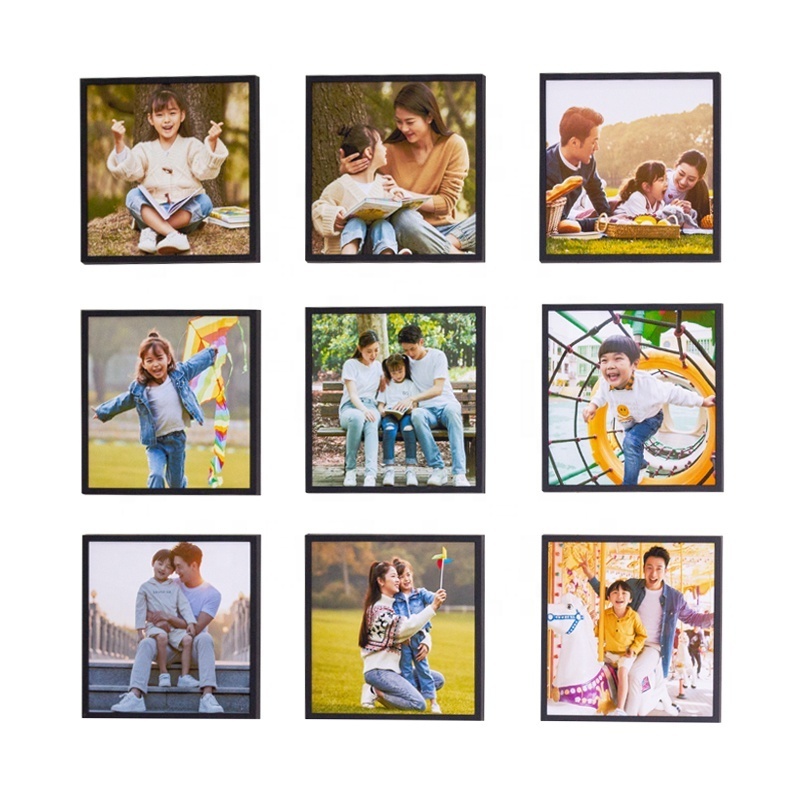 Wholesale Factory DIY Restickable Home Decor Square Tiles Removable Plastic Photo Frame