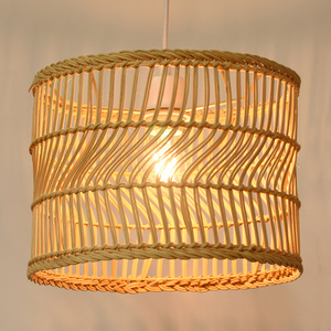 Chinese style rattan bamboo hanging lamp woven lantern pendant light rattan light shade ceiling pendant