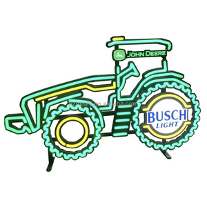 Factory Custom Wholesale Advertising Logo Neon Signs LED Farm Tractor Illuminated Light Beer Sign