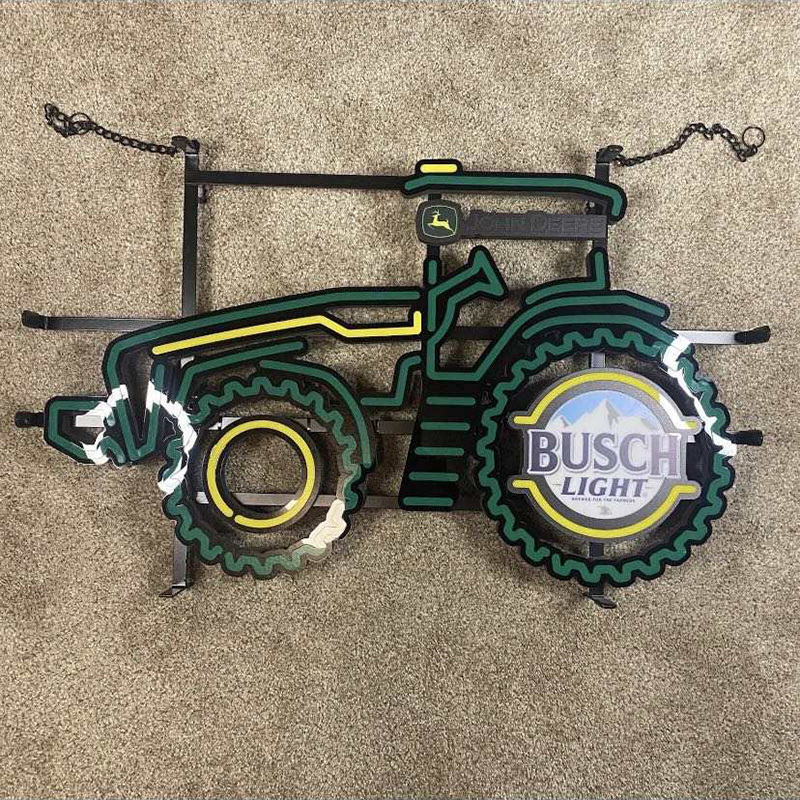 Factory Custom Wholesale Advertising Logo Neon Signs LED Farm Tractor Illuminated Light Beer Sign