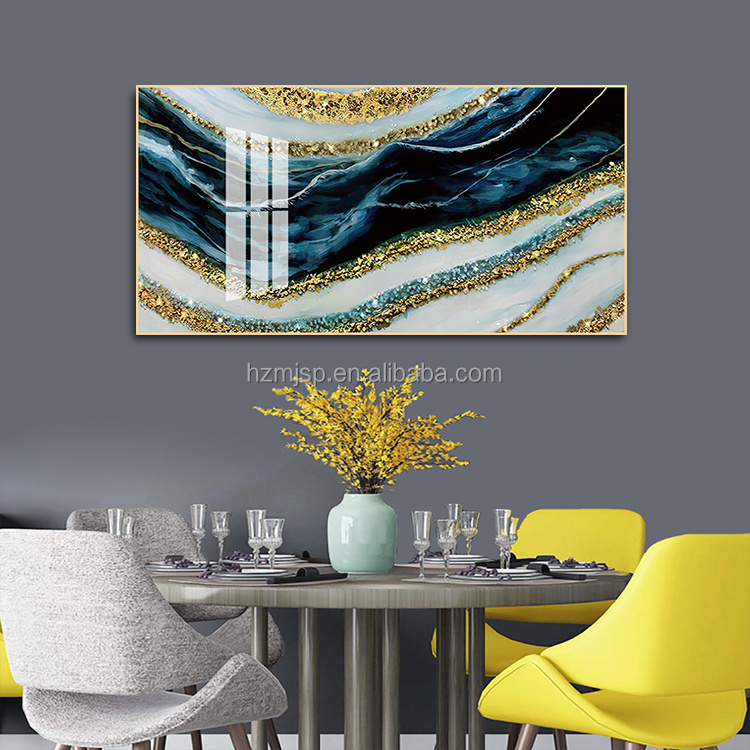 Wholesale Modern Home Decor Wall Art Abstract Oil Painting For Living Room Gloss Crystal Porcelain Decorative Landscape Painting