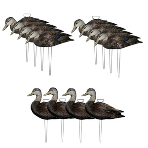 Customized Lifelike Waterproof Plastic Lifelike Anti-scratch Fully Flocked Black Duck Silhouette Decoys Hunting Duck Decoys