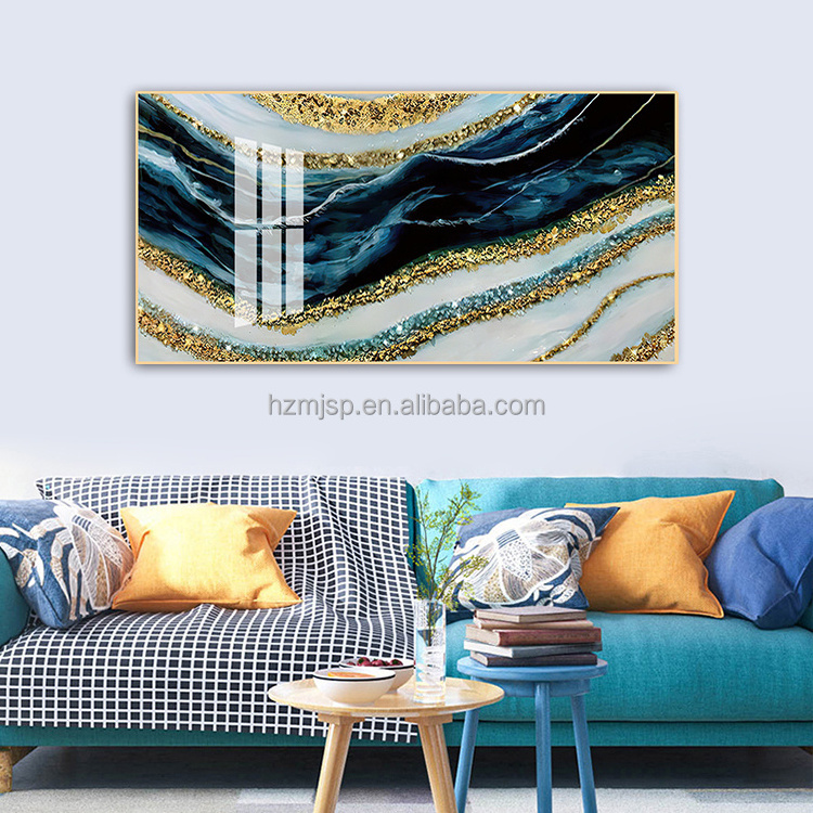 Wholesale Modern Home Decor Wall Art Abstract Oil Painting For Living Room Gloss Crystal Porcelain Decorative Landscape Painting