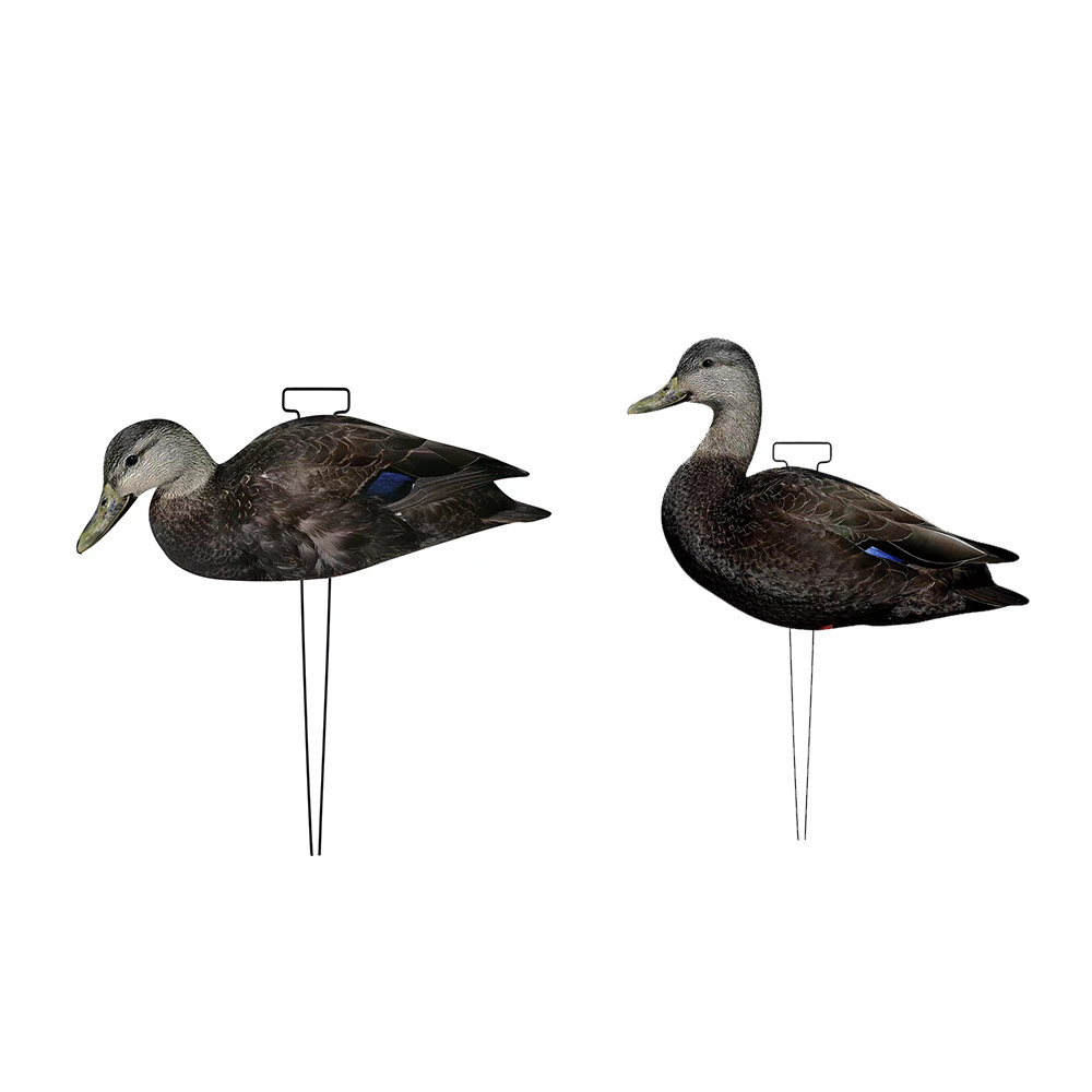 Customized Lifelike Waterproof Plastic Lifelike Anti-scratch Fully Flocked Black Duck Silhouette Decoys Hunting Duck Decoys