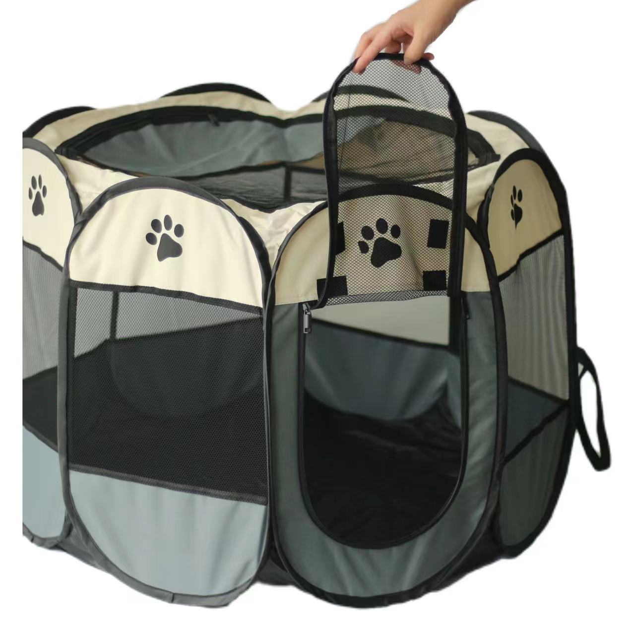 Cheaper Portable Pet Playpen 8 Panels Dog Playpen Foldable Pet Tents Dog House Dog/Cat Indoor Outdoor Travel Camping Use