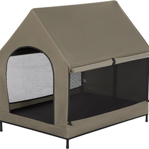 Elevated Pet House Raised Dog Bed Cots Canopy Shade Shelter Tent for Large Dog