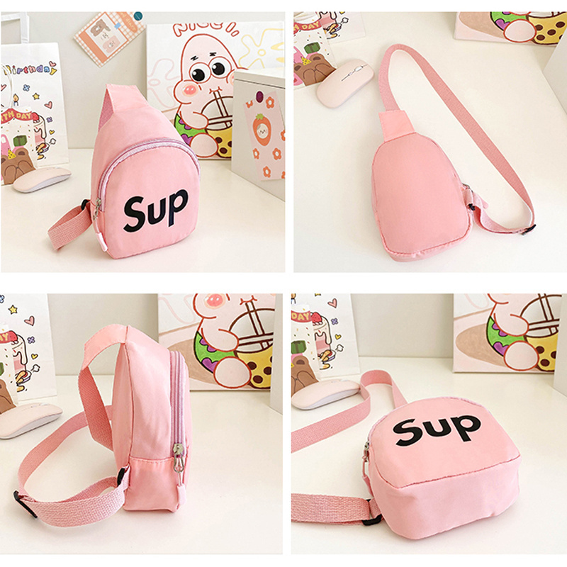 Korean version kids fashion girl boy pack shoulder messenger bag cute cartoon kawaii children melody chest fanny bag