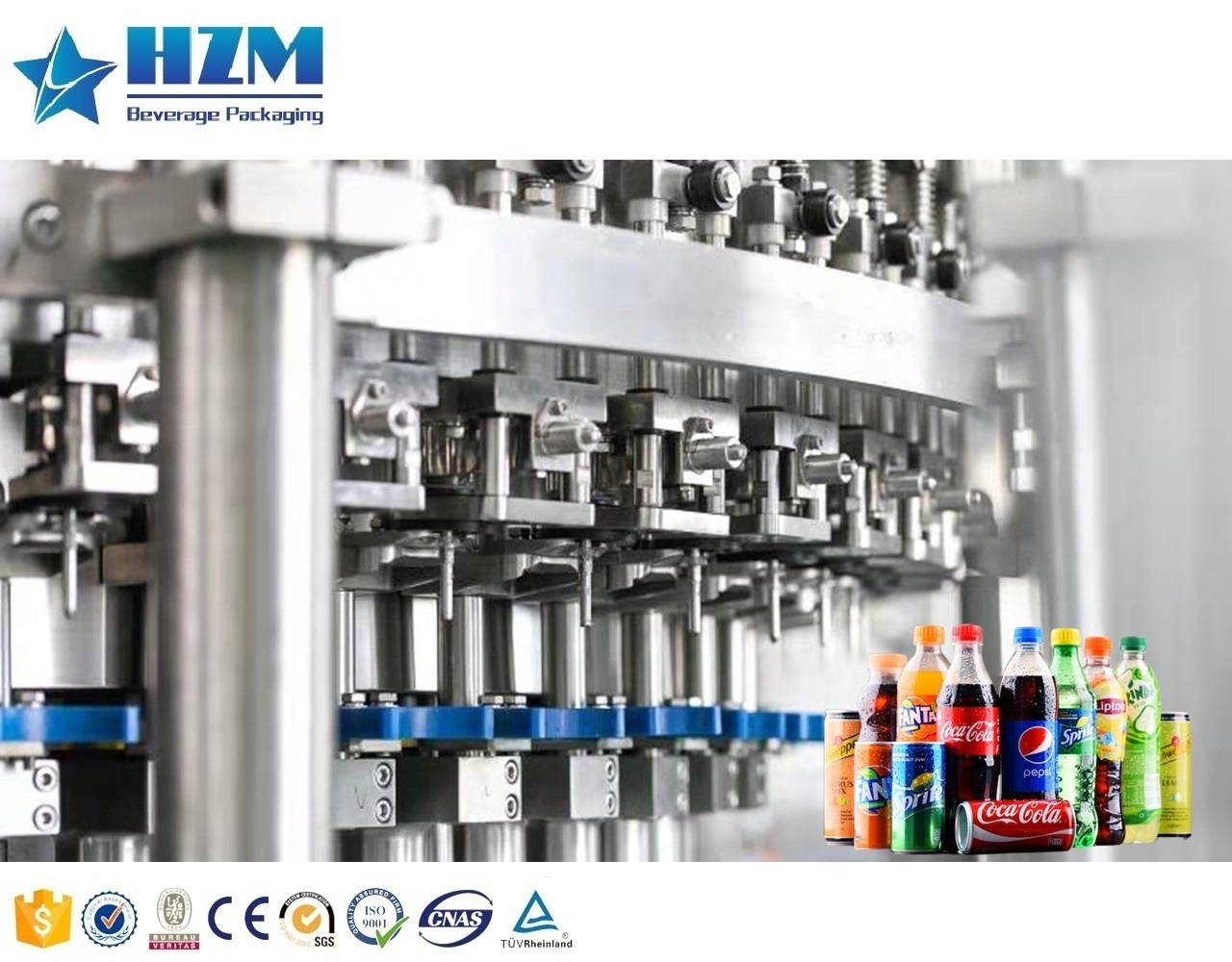 Carbonated Beverage Drink Making Machine PET Bottle CSD Filling Production Line Soda Water Bottling Machine