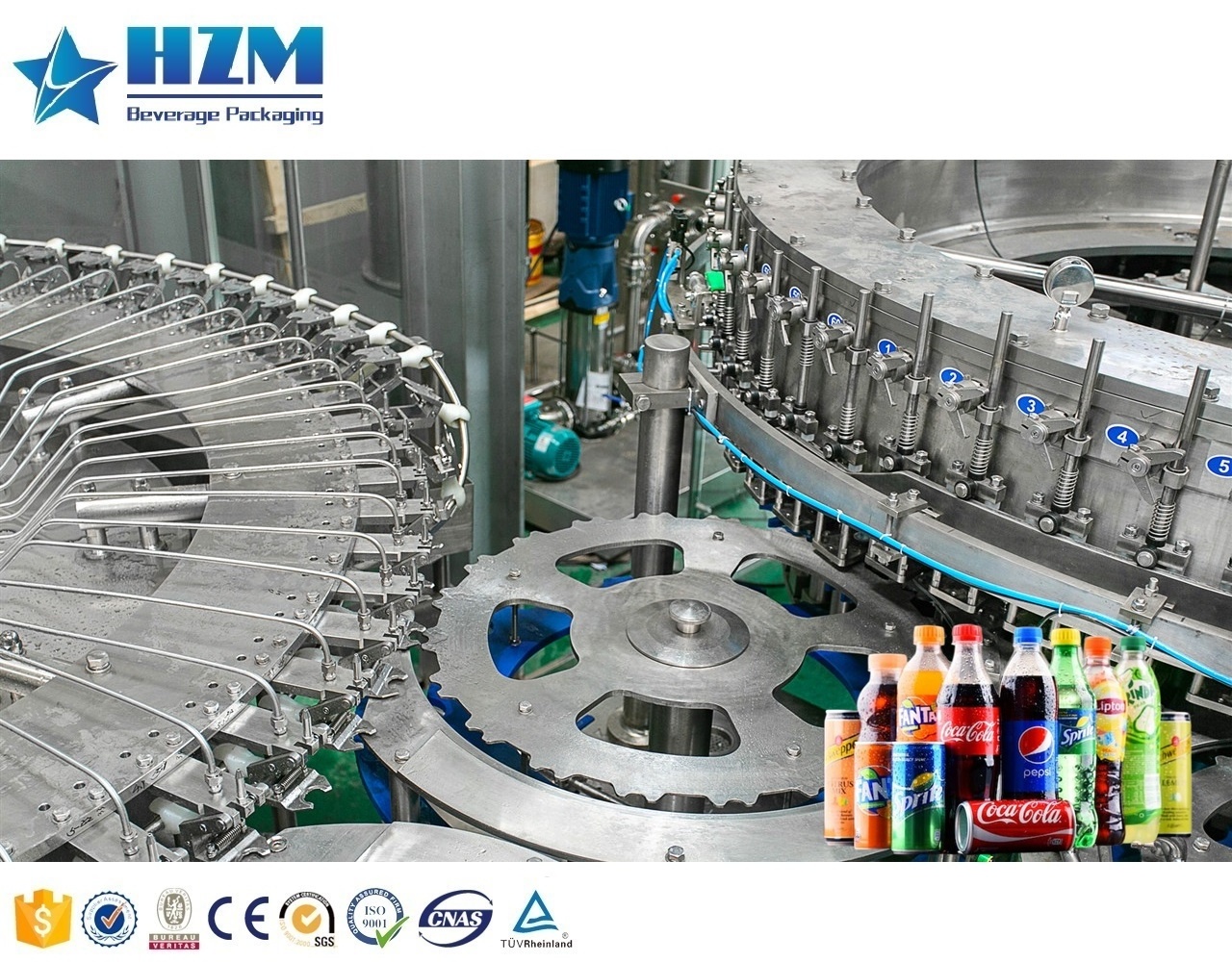 Carbonated Beverage Drink Making Machine PET Bottle CSD Filling Production Line Soda Water Bottling Machine