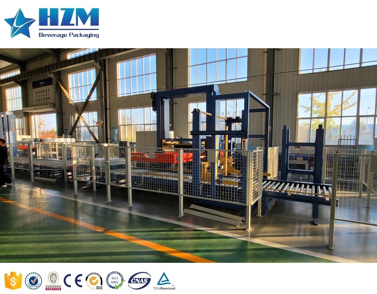 Palletizing Machine In Water Production Line , Fully Automatic Palletizer