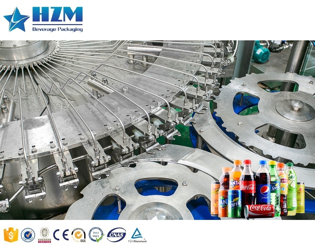 Carbonated Beverage Drink Making Machine PET Bottle CSD Filling Production Line Soda Water Bottling Machine