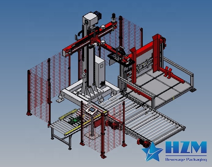 Palletizing Machine In Water Production Line , Fully Automatic Palletizer