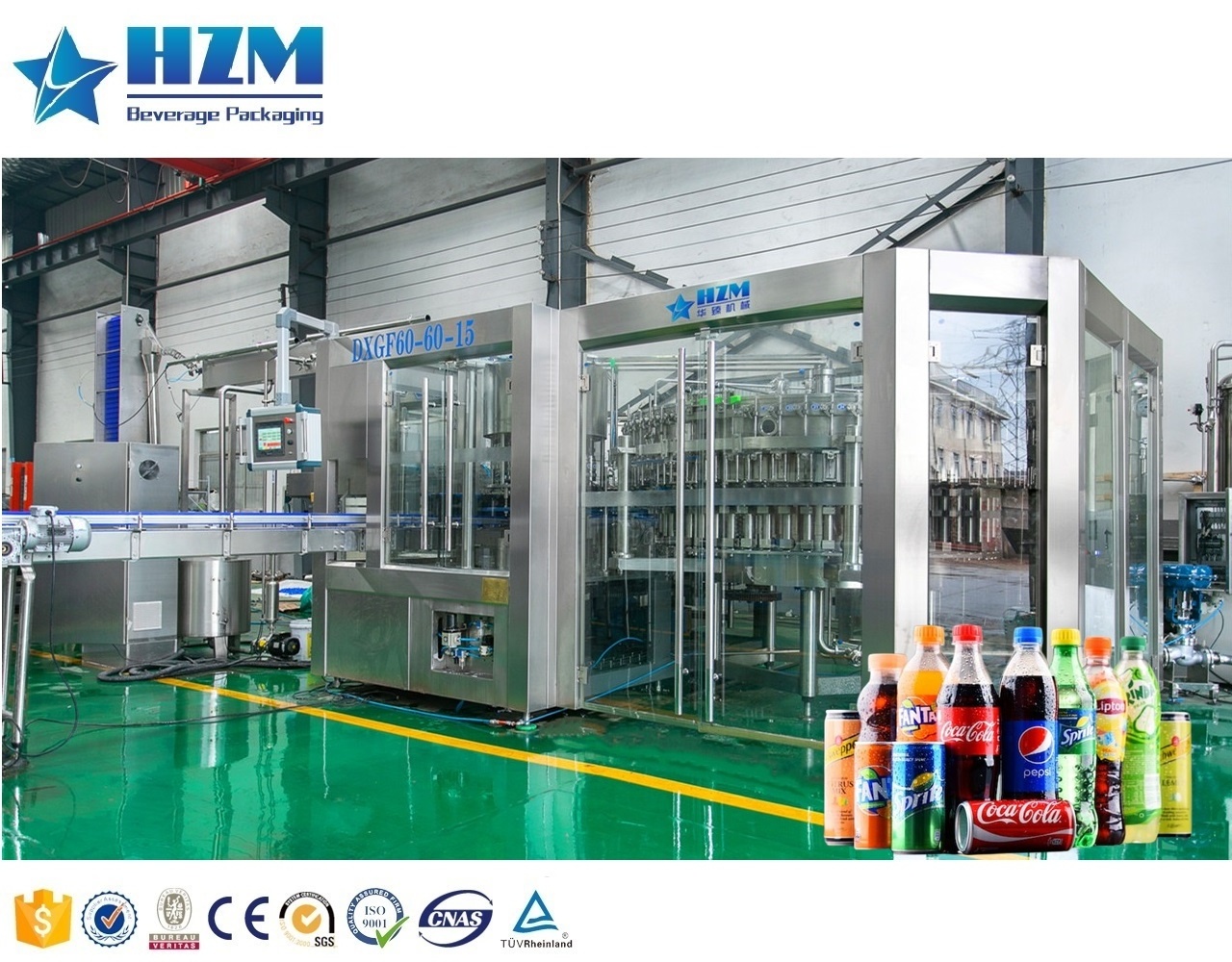 Carbonated Beverage Drink Making Machine PET Bottle CSD Filling Production Line Soda Water Bottling Machine