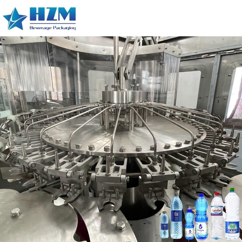 Automatic 300BPM 28mm 3025 Neck PET Bottle Rotary RO Bottle Water Rinsing Filling Capping Machine With Remote Control