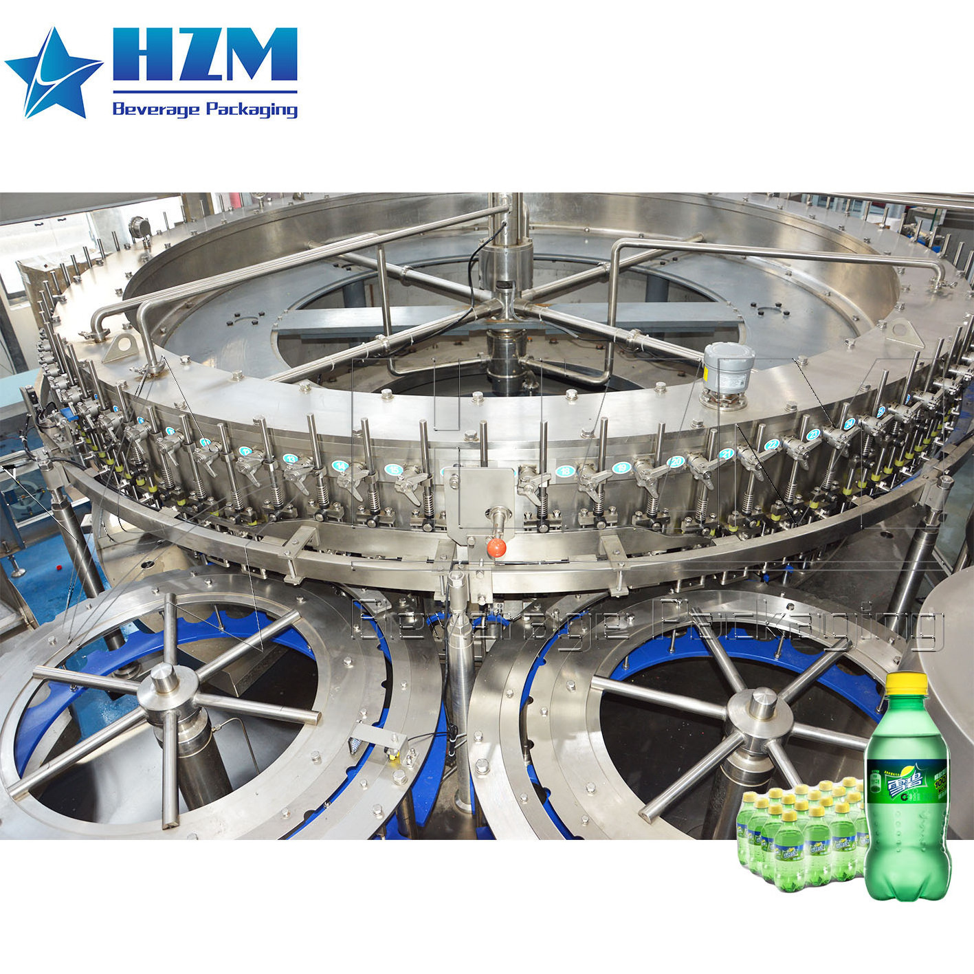 Carbonated Beverage Drink Making Machine PET bottle Filling Production Line / Soda Water Bottling Machine