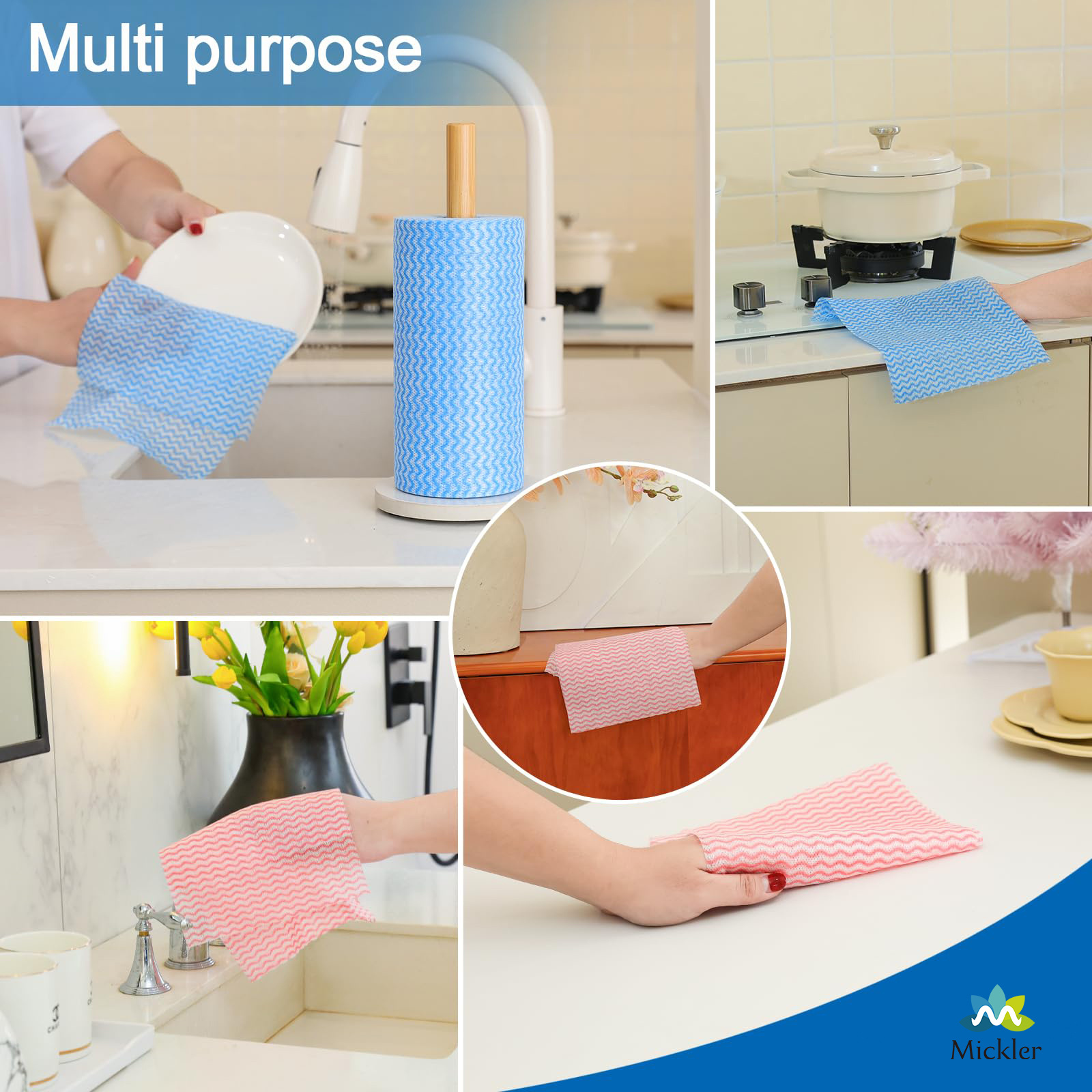 Wholesale Biodegradable 78pc Reusable Cleaning Cloths disposable rags Nonwoven Fabric disposable dish cloths for kitchen