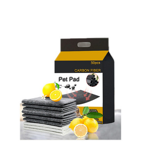 Disposable Pet Pee Pads All-Absorb Black Carbon Cage Liners Odor-Control Quick-Dry Surface Pet Pads