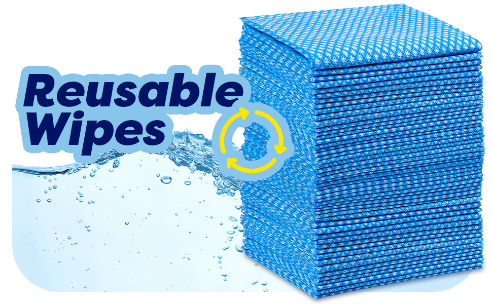 Wholesale Biodegradable 78pc Reusable Cleaning Cloths disposable rags Nonwoven Fabric disposable dish cloths for kitchen