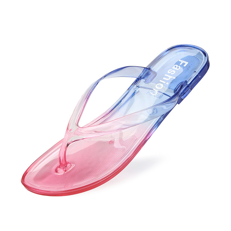 Flip Flop Slippers, Summer Jelly Sandals Transparent plastic Slides Flat Women Jelly Flip Flop