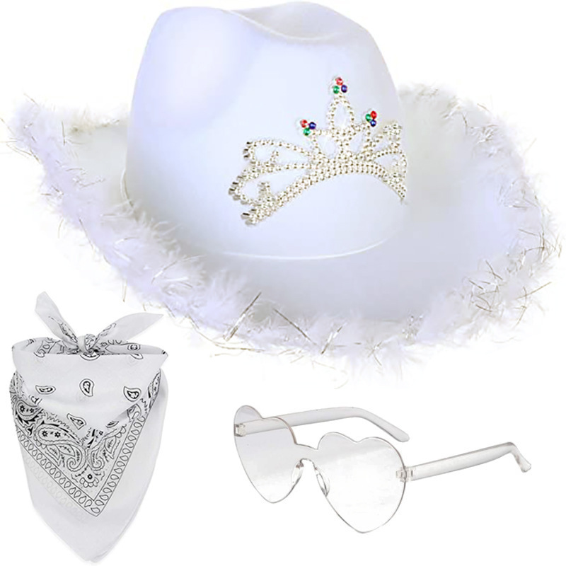 Cowboy Hat,Factory Wholesale China Cowboy Hat Halloween Pink Cowgirl Hats With Sunglasses